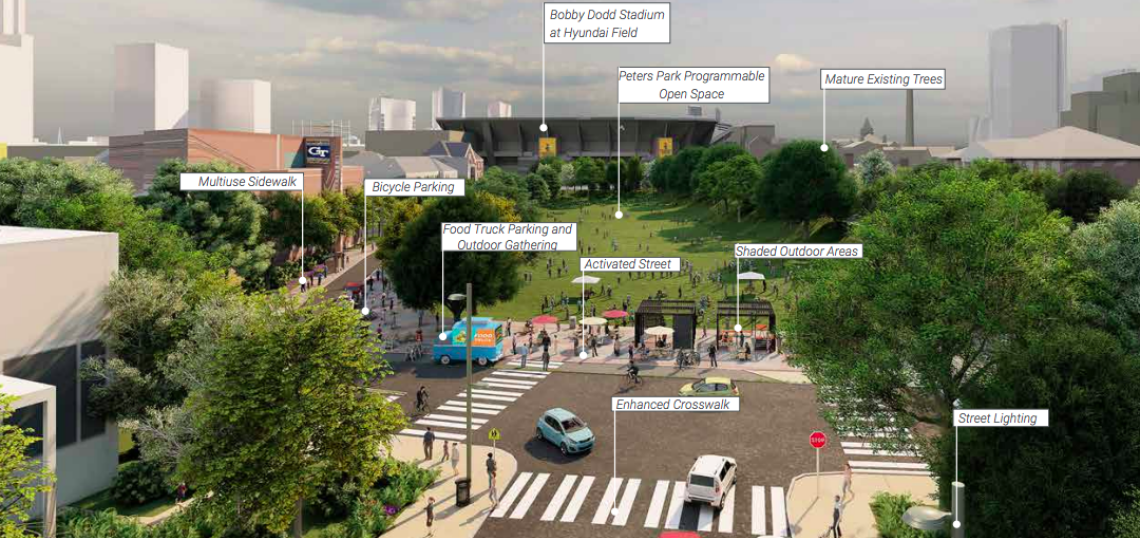 Georgia Tech Takes Step To Make Campus Core Car Free Boost Parks   Georgia Tech Comprehensive Campus Plan 2 